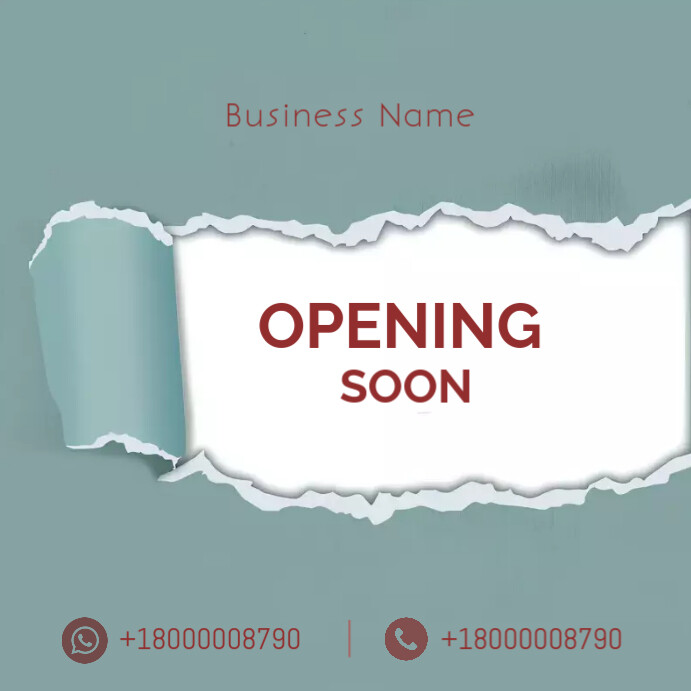 Opening Soon Instagram Post template