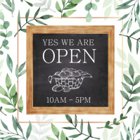 Opening Times Instagram Post template