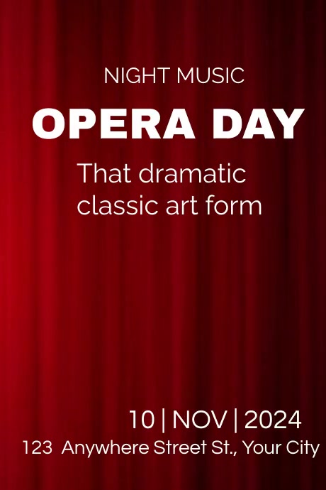 Opera night template | PosterMyWall