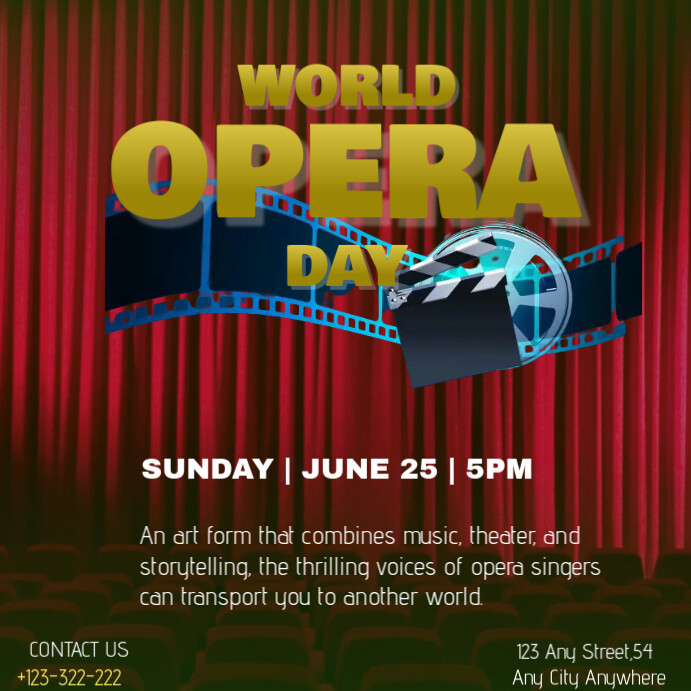 Example Poster For Opera Gala Copy of Opera template design | PosterMyWall