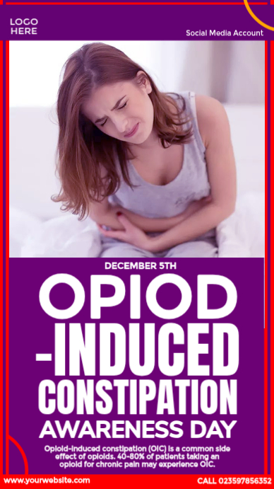 Opioid-Induced Constipation Awareness Day Template | PosterMyWall