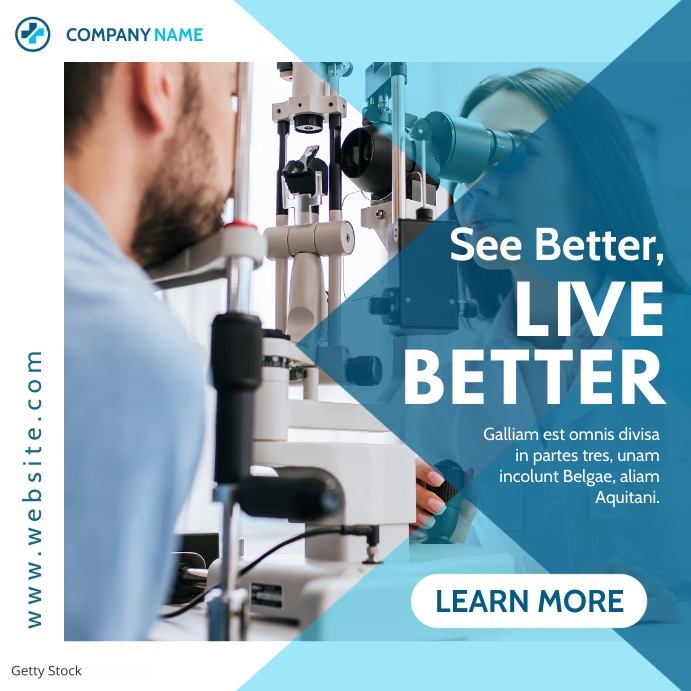 optician instagram post banner advertisement Template | PosterMyWall