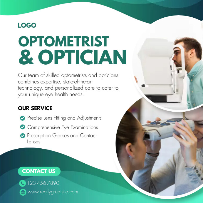 OPTIMETRIST & OPTICIAN SERVICE Template | PosterMyWall