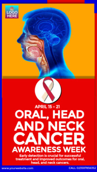 Oral, Head and Neck Cancer Awareness Instagram Story template