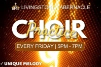 Orange 3d Choir Practice  Poster Plakat template