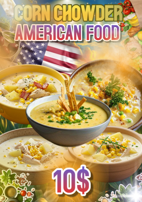 Corn Chowder Promotion A4 Template | PosterMyWall