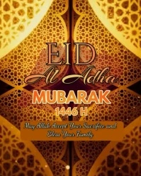 Orange 3d Eid Al Adha Instagram Portrait template