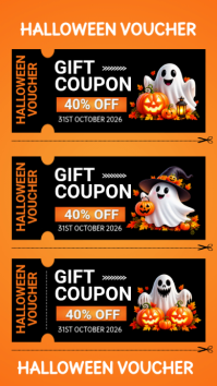 Orange Halloween Voucher Instagram Story Template