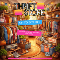 Brun Thrift Store Sale Post Instagram Template