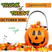 White Trunk or Treat Event Сообщение Instagram Template