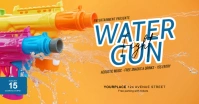 Orange 3d Water Gun Fight Facebook Shared Ima template