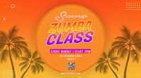 Orange 3d Zumba Classes Pos Twitter template