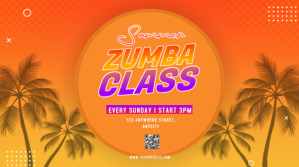 Orange 3d Zumba Classes Pos Twitter template