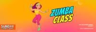 Orange 3d Zumba Classes Tajuk Twitter template
