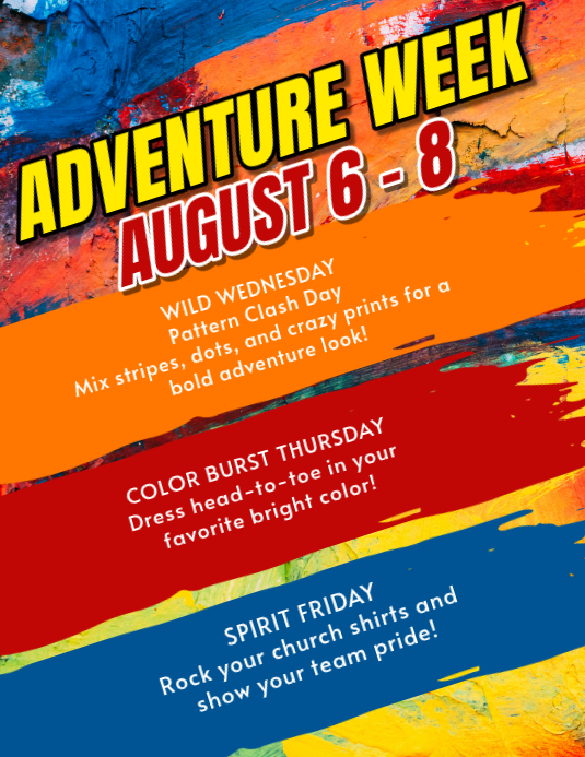 Orange Adventure Week Event Flyer Template | PosterMyWall