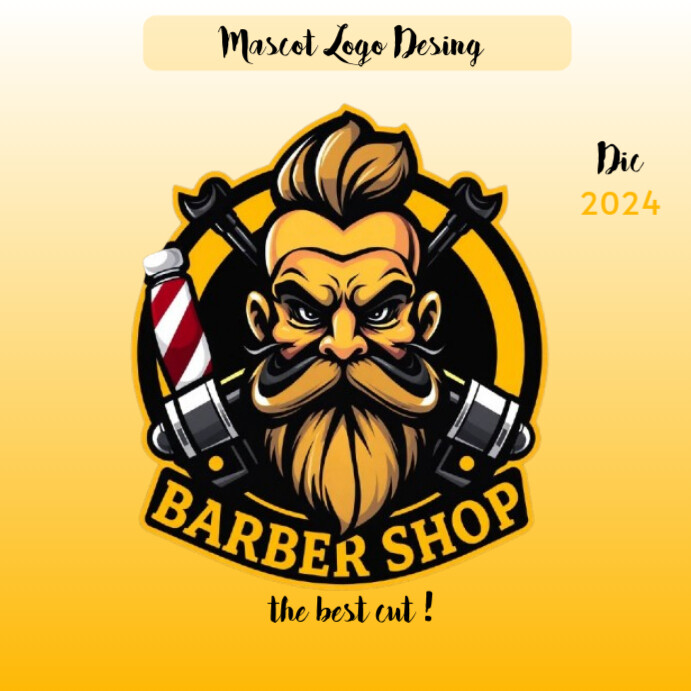 Orange Alegre Barber Publicación De Instagram template