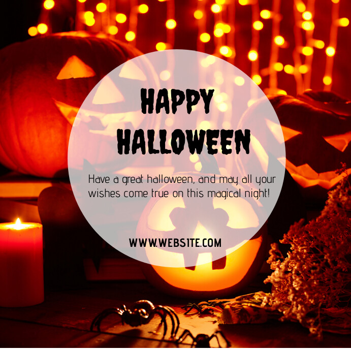 Orange And Black Simple Happy Halloween Insta Template PosterMyWall