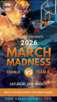 Purple Basketball Match Announcement Instagram Story Template