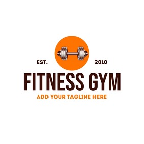Orange And Brown Fitness Gym Logo Template Postermywall Orange And Brown Fitness Gym Logo Template Postermywall