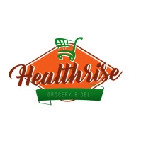 Orange and green grocery logo Logotipo template