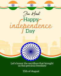Gelb Independence Day Celebration Instagram Portrait Template