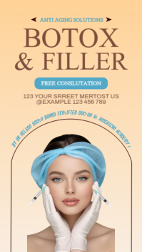 Orange Anti Aging Solutions Instagram Story template