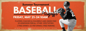Orange Baseball Playoffs Invitation FB Banner Fotografia de capa do Facebook template