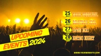 Orange Berbasis Daftar Upcoming Events Pos Tw Twitter Post template