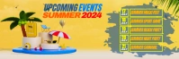 Orange Berbasis Daftar Upcoming Events Tajuk Заголовок Twitter template