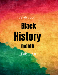 Orange Black History Month Celebration Flyer template