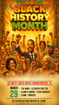 Orange Black History Month Celebration Instagram Story Indaba yaku-Instagram template