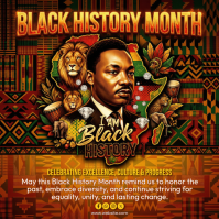 Orange Black History Month Instagram Post template