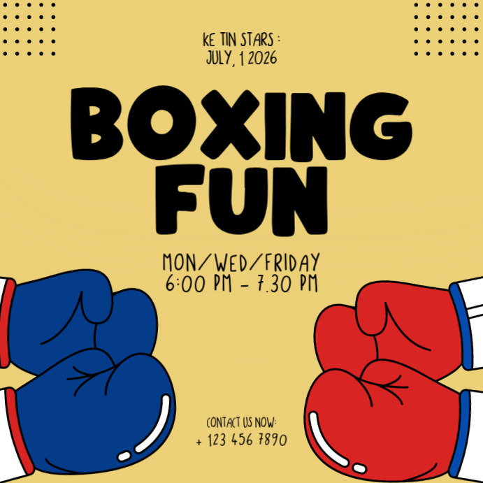 Boxing Classes Post Orange Boxing Class Promotion Instagram Post Template | PosterMyWall