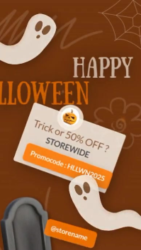 orange brown dark halloween spooky sales | halloween instagram story advertising 2025 2026 2027 2028 template