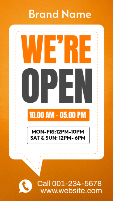 Business Hours Announcement Template | PosterMyWall