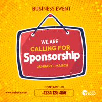 สีเหลือง Business Sponsorship Event Instagram Plasing Template