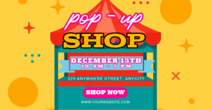 Orange Ceria Pop-up Shop Gambar Bersama Facebook template