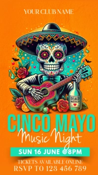 Orange Cinco De Mayo Instagram Story template