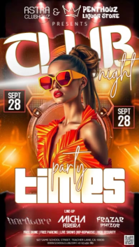 Orange Club Party Event Ad Design Template Instagram Story