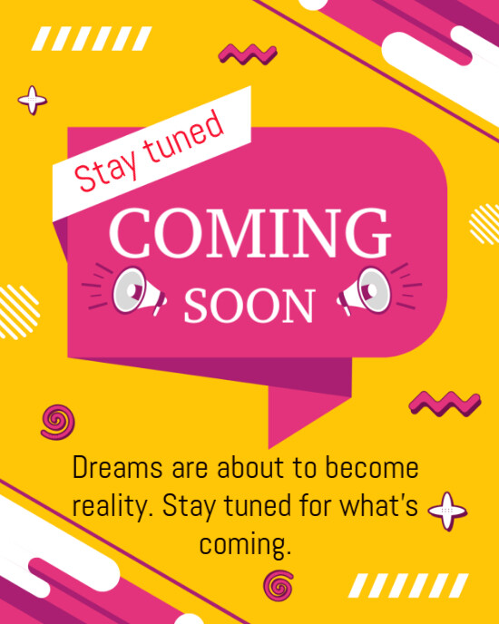 Orange Collage Coming Soon  Instagram Portrait template