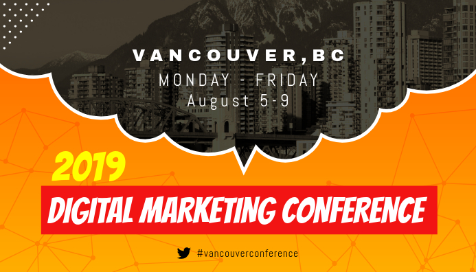 Orange Conference Guide Blog Header Template | PosterMyWall