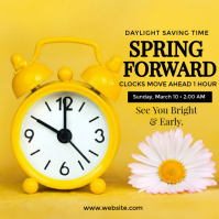 Orange Daylight Saving Time Instagram Post template