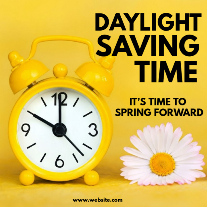 Copy of Orange Daylight Saving Time Instagram Post | PosterMyWall