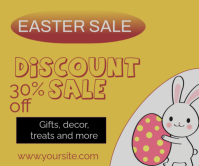 Orange Easter Sale Stort rektangel Template