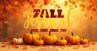 Orange Fall Festival Facebook Shared Image template