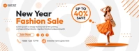 Orange Fashion Sale Banner รูปปกบน Facebook template
