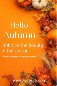 Orange Autumn Celebration Grafika na Pinterest Template