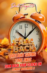 Orange Floral  Autumn Fall Back Tabloid template