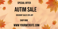 Orange Floral Autumn Sale Eventbrite Banner template