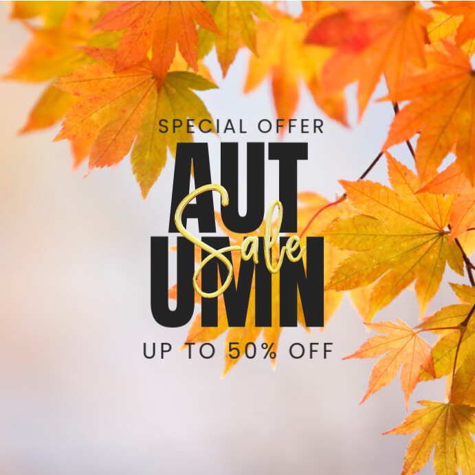 Copy of Orange Floral Autumn Sale Instagram Post | PosterMyWall